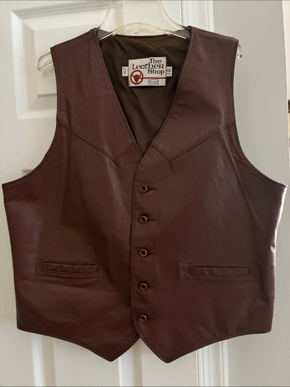 Vintage Cowboy Vest Perfect Condition EXCEPT Tiniest Hole from Store Tag Size 42